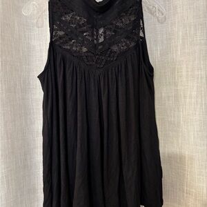 Anthropologie Deletta Black Lace Top Blouse
